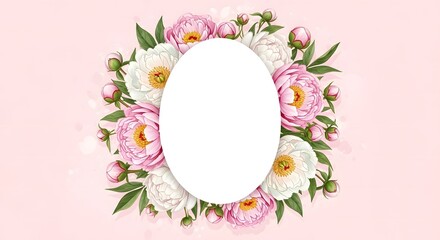 Beautiful mother's day floral frame for greeting cards and gifts