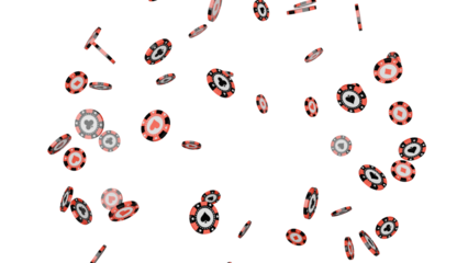Digital Virus Particles Floating on Black Background