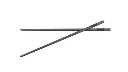 Minimalist Black and White Metal Rods on Black Background