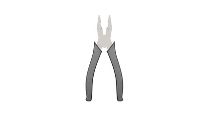 Silhouette of Pliers on Black Background