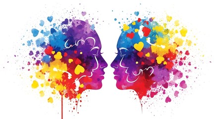 Vibrant mother's day artwork celebrating motherhood and family love