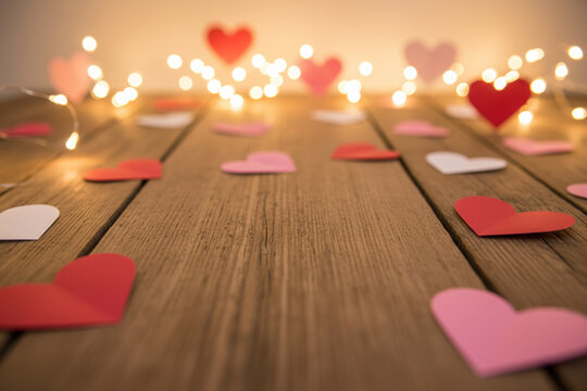 valentines day background with hearts
