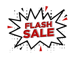 Flash Sale Pop Art Banner illustration