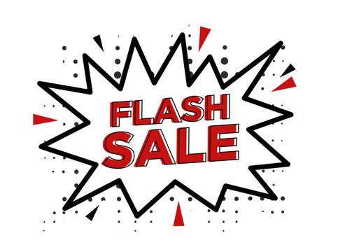 Flash Sale Pop Art Banner illustration