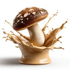 Fresh Mushroom Splash in Creamy Sauce Appetizer