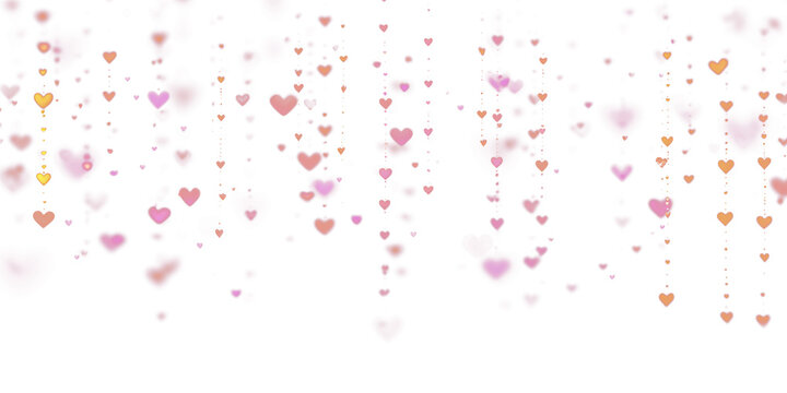 Romantic Heart Rain Valentine Overlay
