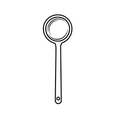 Elegant Measuring Spoon Artwork | Clean, isolated vector art for creative projects.