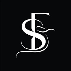 Initial letter SE logo design