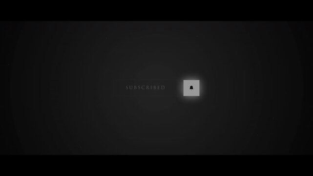 Cinematic Movie Trailer Subscribe Button Animation 4K, A dramatic cinematic subscribe button with lens flares, gold textures, and letterbox bars. Designed for movie reviews, film trailers