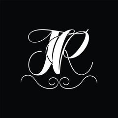 Initial letter TR logo design