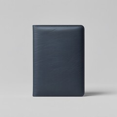Studio Shot Blank Passport Cover Holder Made Faux Leather Isolated