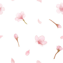 Buds and petals　Seamless Pattern Repeating Pattern	
