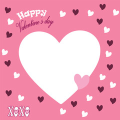 Valentine Hearts Pink Photo Frame