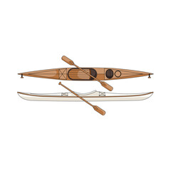 Kayak And Canoe Illustration