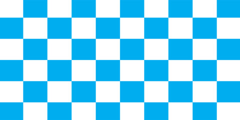 A symmetric blue and white checkerboard pattern made of alternating squares in a grid layout.