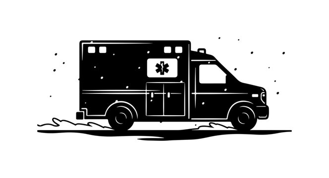 Emergency Ambulance Vehicle Illustration