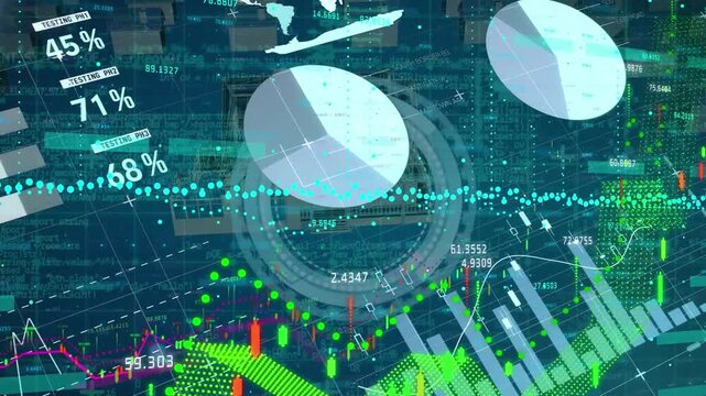 Animation of data processing over clock