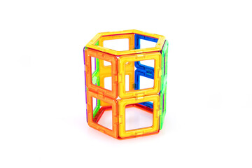 Early Stage of Taj Mahal Cube Tower with Magnetic Tiles