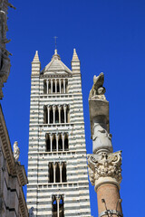 Naklejka premium palazzo pubblico, siena cathedral