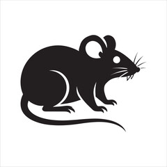 Obraz premium Mouse Silhouette Icon