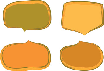 warm colors palette dialogue clouds backgrounds banners