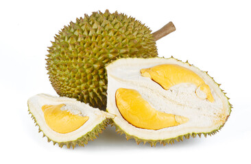 Fototapeta premium Fresh Musang King durian isolated on white background