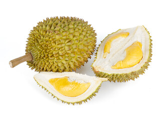 Fototapeta premium Fresh Musang King durian isolated on white background
