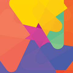Abstract Geometric Composition with Pop Art Colored Triangle Shapes.eps