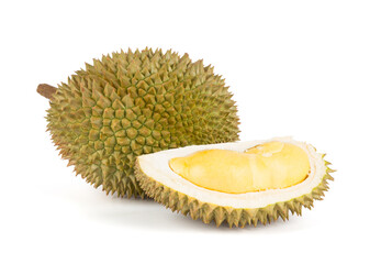 Obraz premium Fresh Gan Yao durian isolated on white background