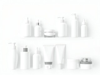 Collection of white bathroom products