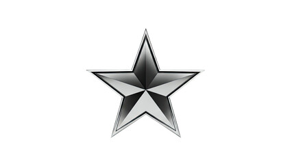 Fototapeta premium Polished Chrome Five-Pointed Star