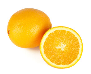 Fresh Australian oranges isolated on white background