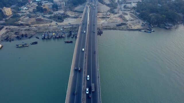 Shah amanat bridge 4k video,drone areal view