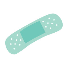 Cute adhesive plaster isolated on white background. Adhesive medical plaster strip icon. Vector illustration