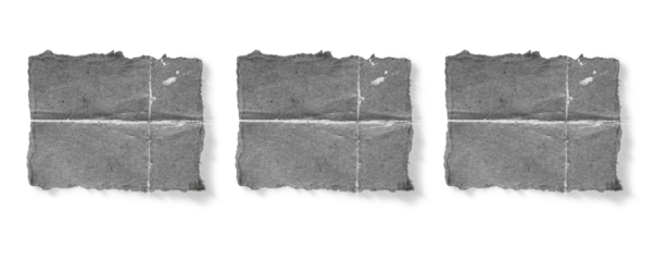 Black torn paper collection with rough edges