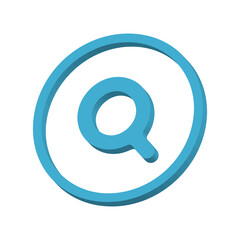 Search Icon &ndash; Magnifying Glass UI Symbol on White Background