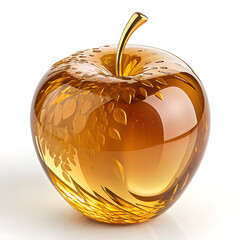 golden apple in a glass
