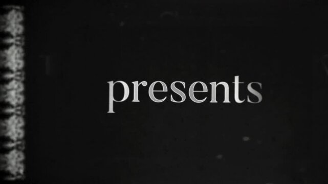 Silent film the end title retro cinema card 4K