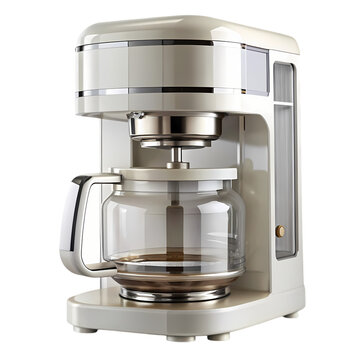CreamColored Retro Drip Coffee Maker A Classic Kitchen Appliance