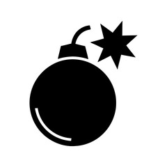 Obraz premium Bomb Icon Vector on White Background.