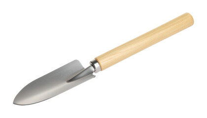 Fototapeta premium Garden Hand Trowel with Wooden Handle Isolated on Transparent Background