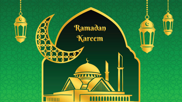 Ramadan Kareem muslim Hari raya traditional illustrations calligraphy decorations element vector design for background and wallpaper 2