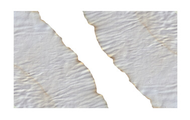 Vintage antique old paper sheets with ripped edges. The texture of vintage paper