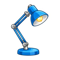 blue desk lamp