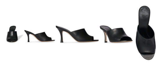 Set of Women Stylish high heel stiletto shoe , This fashion-forward women’s footwear features a pointed toe and high-thin heel all side view