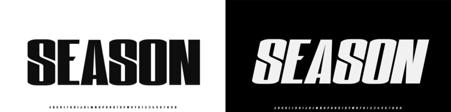 Modern Bold Font with Ligature. Typography urban style alphabet fonts for fashion, sport, technology, digital, movie, logo design, vector illustration