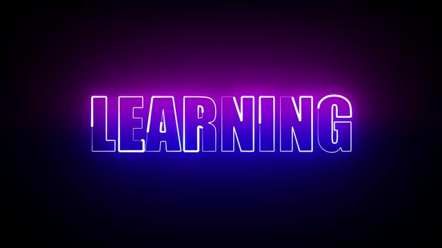 LEARNING TITLE WITH NEON ANIMATION 