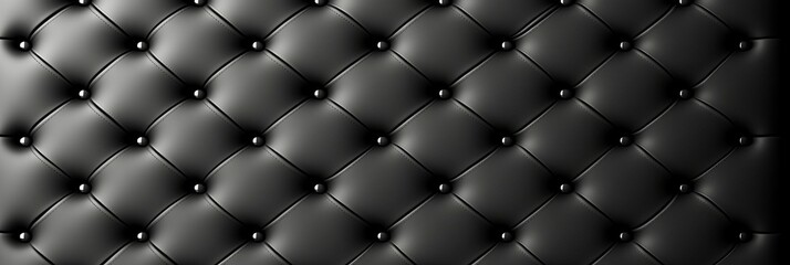 Fototapeta premium Elegant Dark Leather Upholstery with Diamond Pattern for Luxurious Furniture Design and Aesthetic