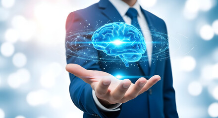 Artificial Intelligence and Digital Brain Neural Network Concept