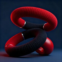 Crimson Knit Torus Interlace